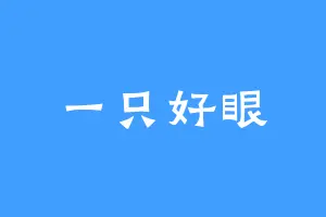 一只好眼