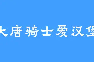 大唐骑士爱汉堡