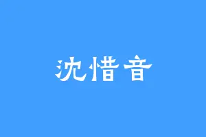 沈惜音