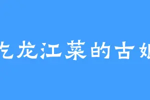 爱吃龙江菜的古娘子