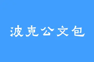 波克公文包