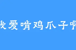 我爱啃鸡爪子啊