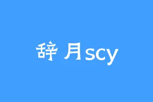 辞月scy