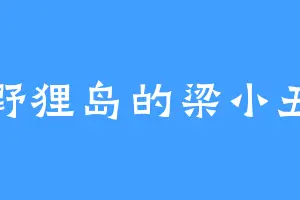 野狸岛的梁小丑