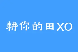 耕你的田XO