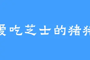 爱吃芝士的猪猪