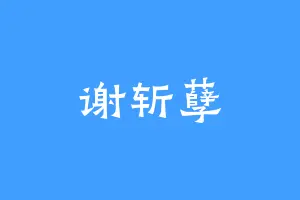 谢斩孽