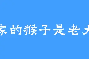 家的猴子是老大
