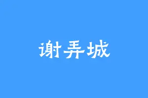 谢弄城