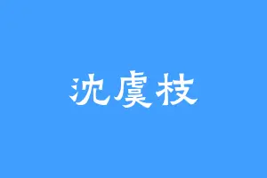 沈虞枝