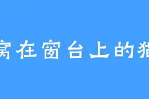 窝在窗台上的猫