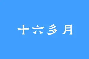 十六多月