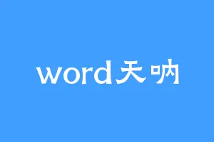 word天呐