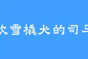 喜欢雪橇犬的司马炎