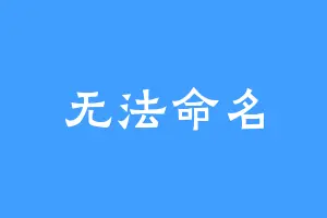 无法命名