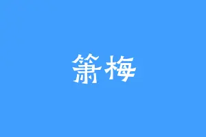 箫梅