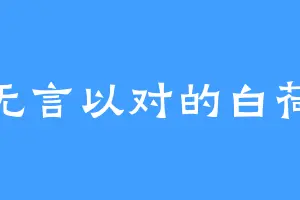 无言以对的白荷