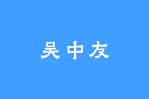 吴中友