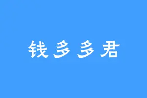钱多多君