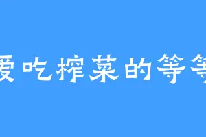 爱吃榨菜的等等