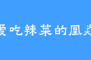 爱吃辣菜的凰焱