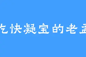 爱吃快凝宝的老孟头