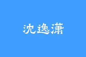 沈逸潇